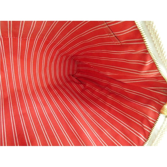 Louis Vuitton Tan Tote with Red Straps - Picture 11 of 16